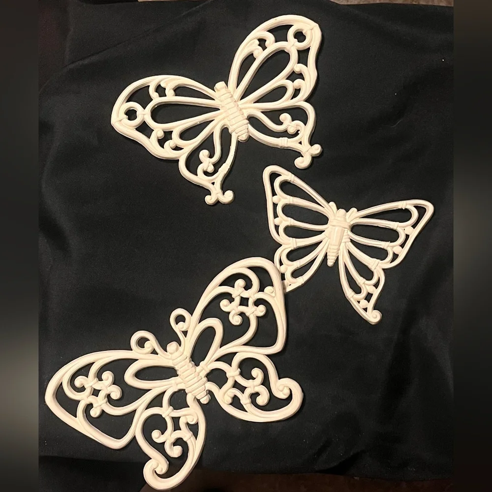 Vintage Home Interior Mirror and Butterflies